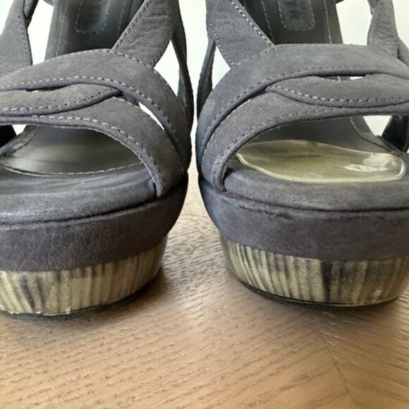 Jil Sander Sandal Pumps, Grey, Suede, Strappy, Stilleto, Size 36.5 - Picture 9 of 15